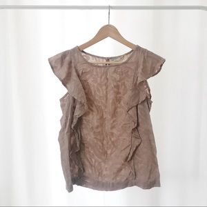The Odells / Mauve Ruffle Top